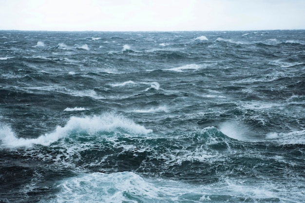 Stormy Atlantic ocean at Mølin beach in Streymoy, Faroe Islands