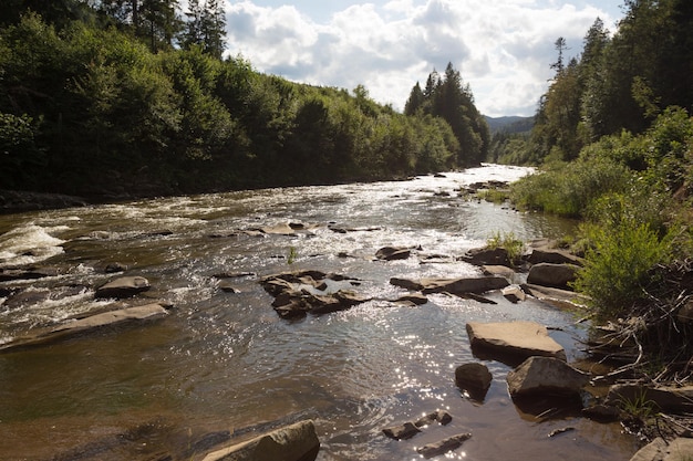 Stormy mountain river