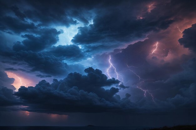 Photo stormy sky background thunderstorm background thunderstorm wallpaper rainy sky storm clouds ai generative