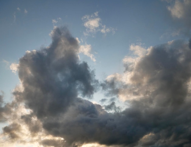 Stormy sky with white and grey clouds background beautiful heaven photo