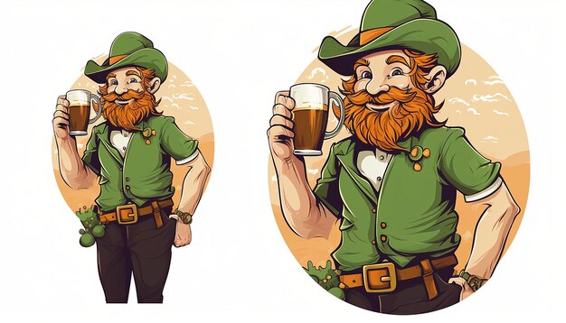 Foto stpatricks dag t-shirt ontwerp witte achtergrond