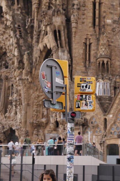 Foto straat barcelona iglesia sagrada familia