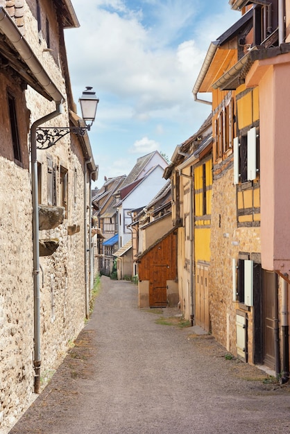 Straat in de gemeente Eguisheim Frankrijk