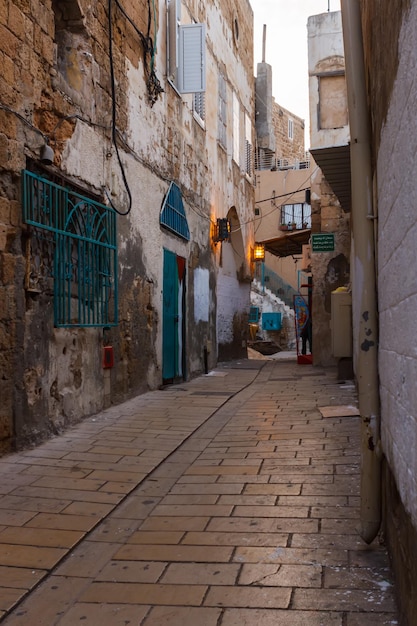 Foto straat in de oude stad van akko