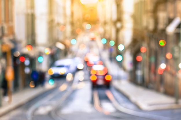 Foto straat in het oude district van de stad, lissabon