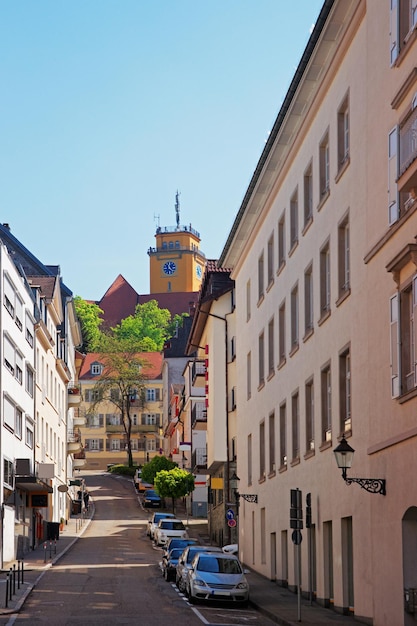 Straat in het stadscentrum van Baden-Baden, Baden-Württemberg in Duitsland. Baden Baden is een kuuroord.