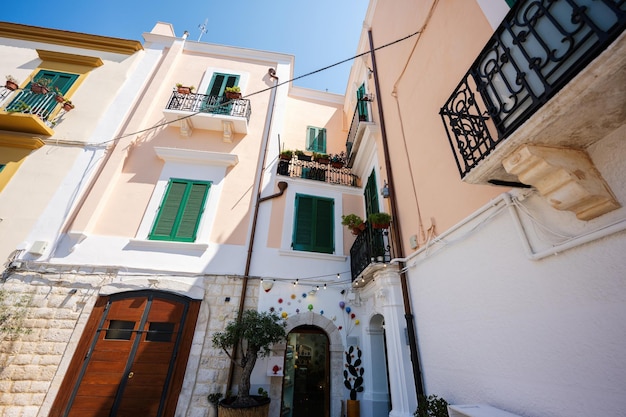 Straat van de oude stad Bari Puglia Zuid-Italië