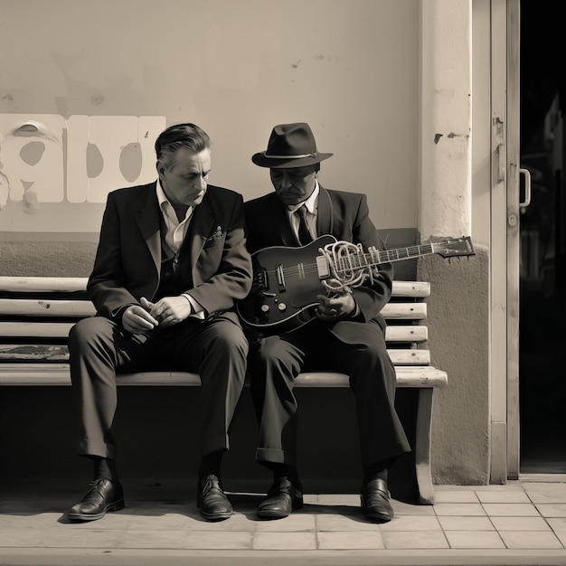 Straatfoto van een jazztrompetspeler in de straten van Havana