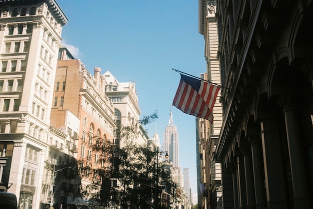 Foto straatfotografie op 35mm kodak gold 200 film in new york city