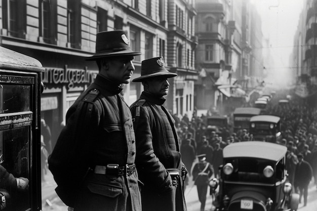 Straatfotografie van München in de vroege jaren 1920