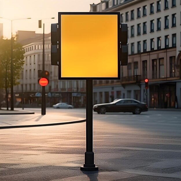 Foto straathoeken gemarkeerd met zichtbare en informatieve borden