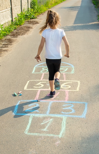 Straatkinderspellen in klassiekers. Selectieve aandacht.