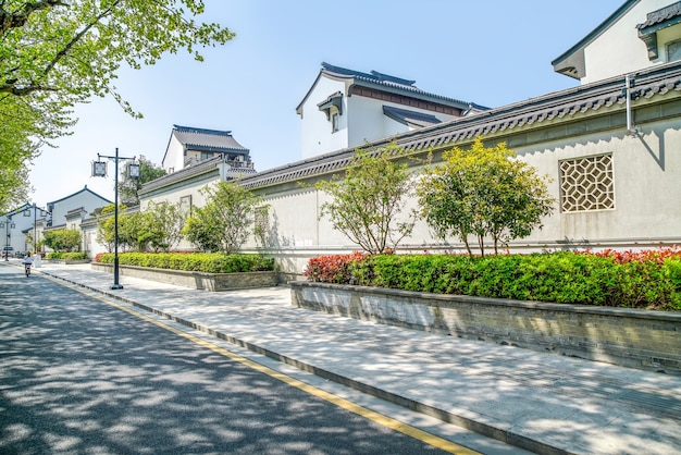 Straatmening van oude gebouwen in Suzhou