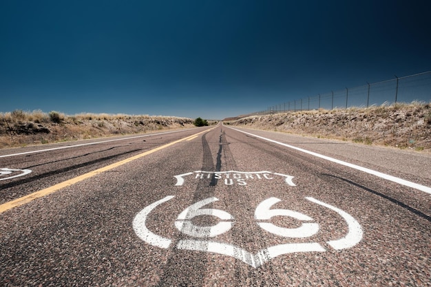 Straatnaambord op historische route 66 in Californië