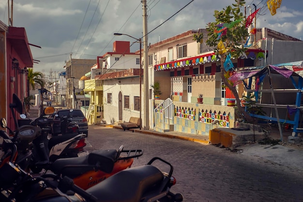 Straatzicht op Isla Mujeres