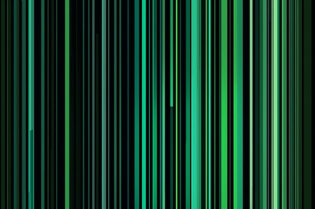 Photo straight vertical lines with green tones on black background