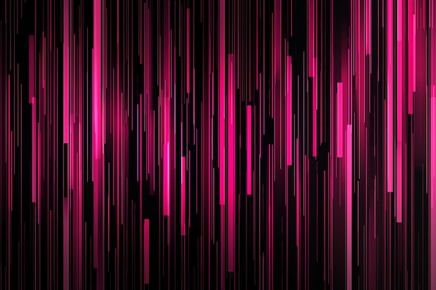 Straight vertical lines with pink tones on black background