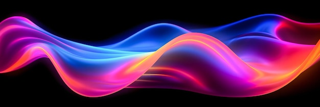 Strakke en stijlvolle abstracte vloeiende 3D render illustratie met holografische golf voor moderne beelden