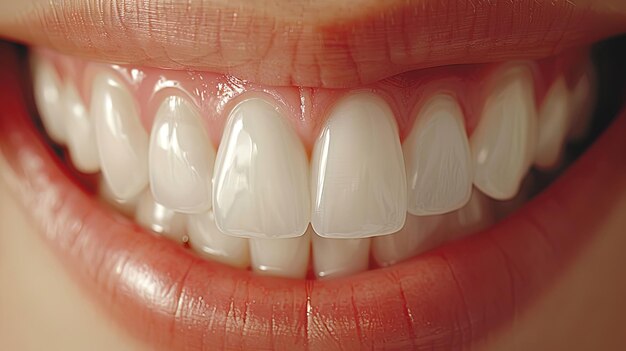 Stralende glimlach schijnt door beugels in een close-up foto die orthodontische vooruitgang en deuk viert