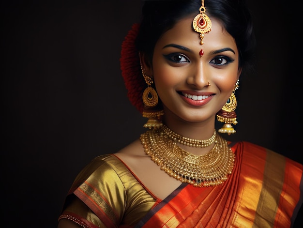 Stralende schoonheid uit Tamil Nadu met culturele tradities