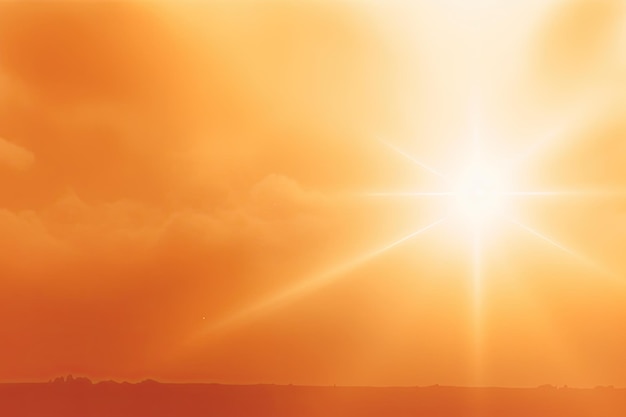 Stralende zonneschijn in een zomerse natuurlijke abstracte achtergrond met een stralende zon Generatieve AI