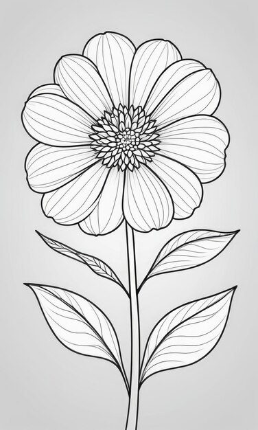 Stramonium flower coloring page for kids