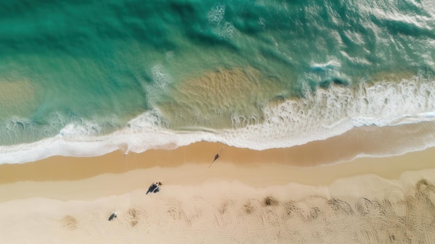 Strand en oceaan Illustratie AI GenerativexA