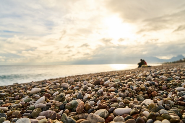 Strand en zeegezicht achtergrond