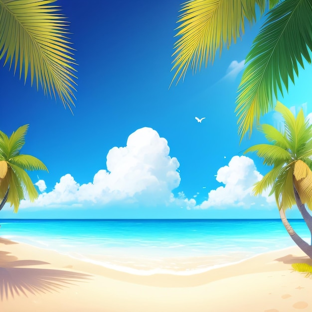 strand illustratie ontwerp achtergrond