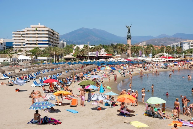 Strand in het luxe resort Puerto Banus (Spanje)