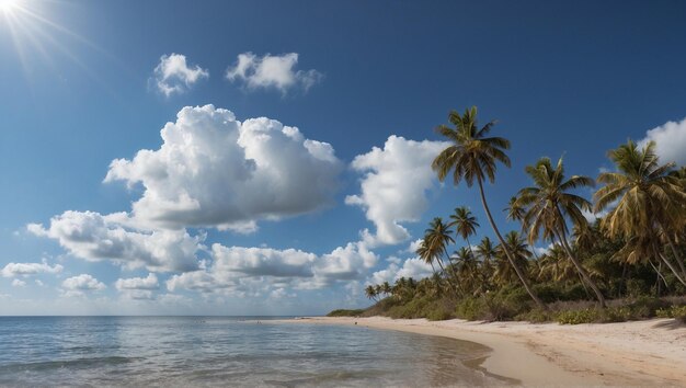 strand met heldere blauwe lucht fotografie