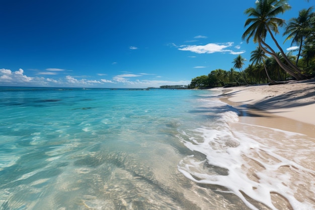 strand met palmbomenxAxA