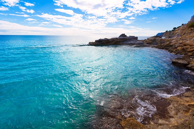 Strand van Moraira Cala Andrago in Teulada Alicante