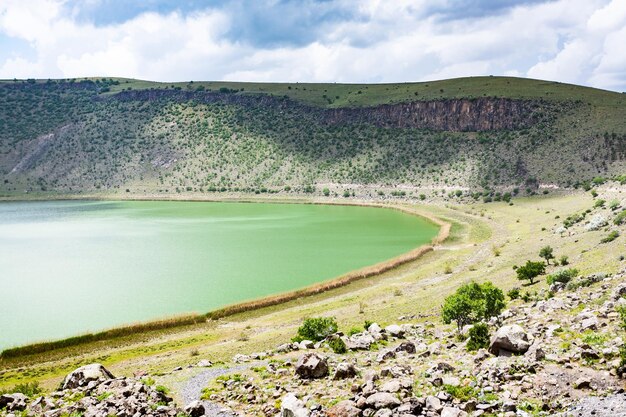 Strand van Narligol Crater Lake in Cappadocië