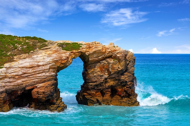 Strand van Playa las catedrales Catedrais in Galicië Spanje