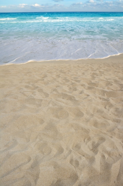 Strand zand perspectief zomer kustlijn kust