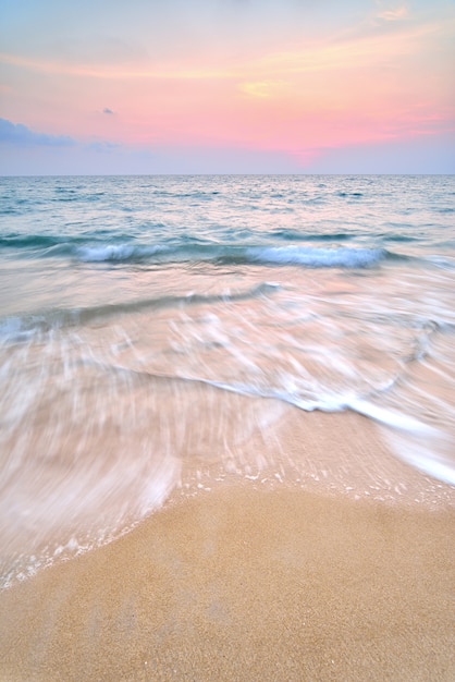 Strand zonsondergang