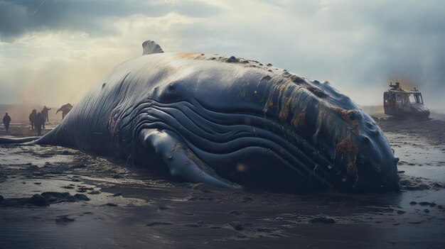 Stranded Whale On A Beach