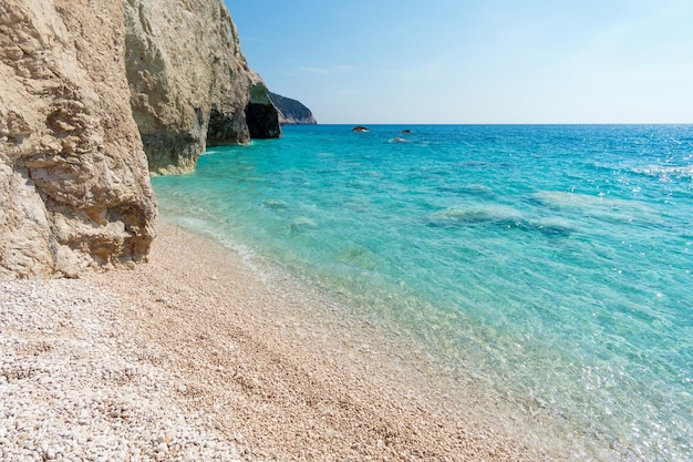 Stranden op Lefkada in Griekenland Porto Katsiki strand