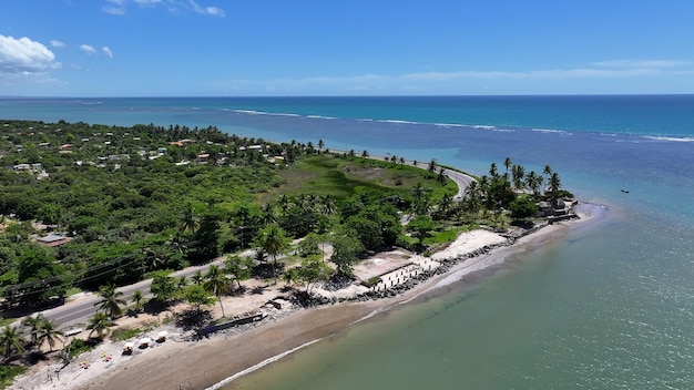 Strandlandschap in Porto Seguro Bahia noordoostelijk Brazilië