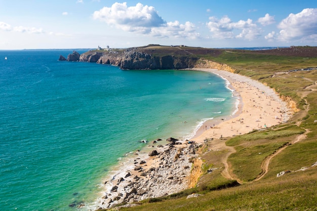 Strandleven in Bretagne tijdens de zomer