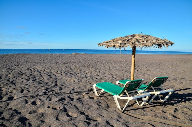 Strandparasol in Tenerife, Canarische Eilanden, Spanje Europa