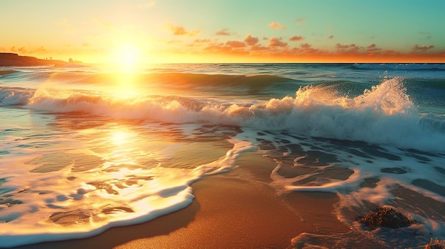 strandscène gelukkige zomer