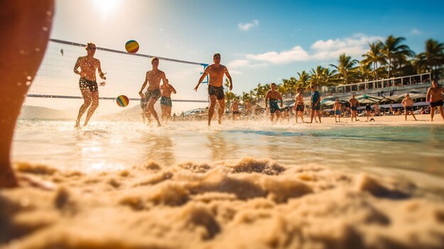 Strandvolleybal spelen Ai Generative