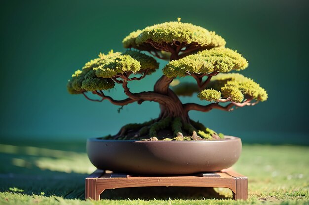 Strange beautiful potted bonsai ornamental plants indoor decoration elegant life atmosphere