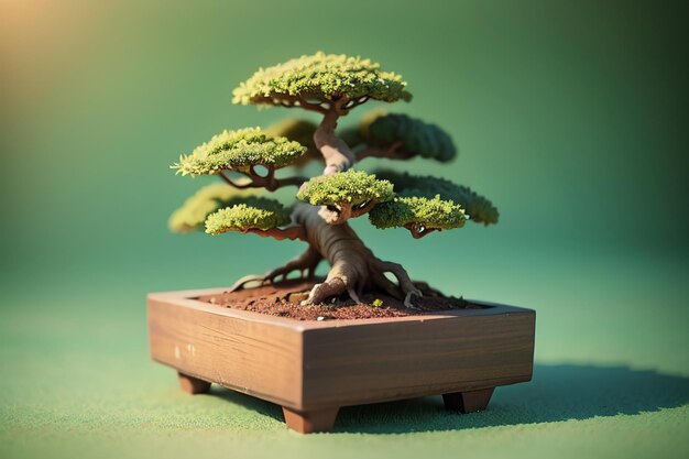 Strange beautiful potted bonsai ornamental plants indoor decoration elegant life atmosphere