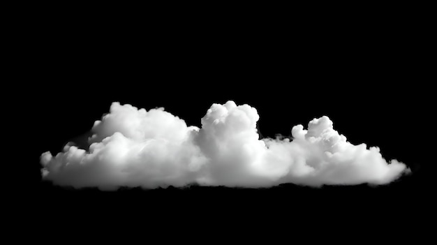 strange cloud isolated on black background