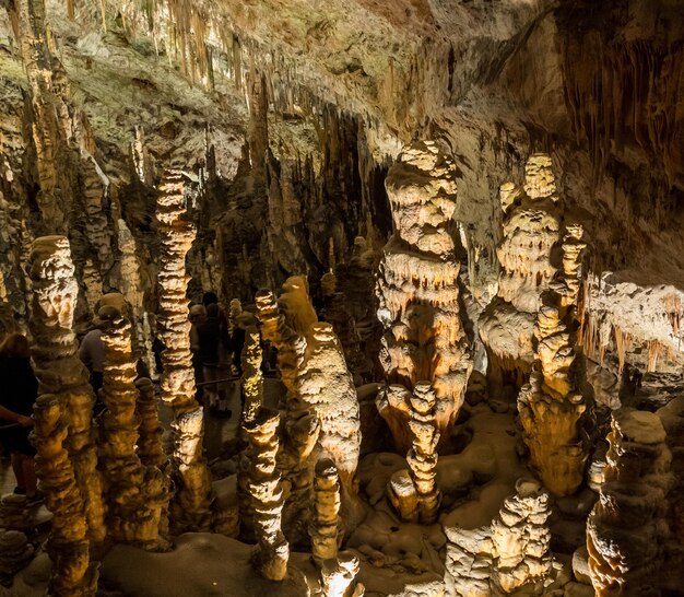 洞窟システムの地下の奇妙な岩層