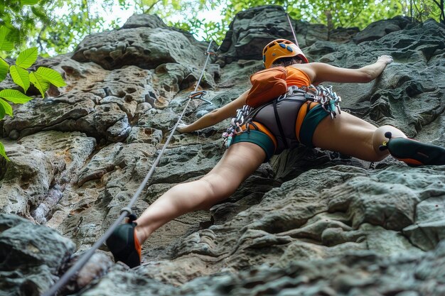 Foto arrampicata strategica sulle scogliere