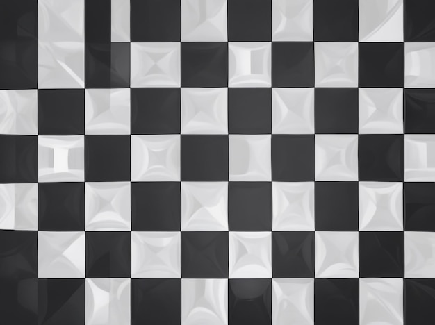 Strategic Moves Chess Perspective Floor Background in Black and White